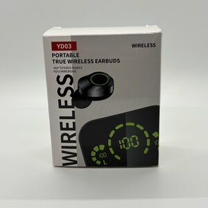 YD03 Wireless Earbuds with Green Accents